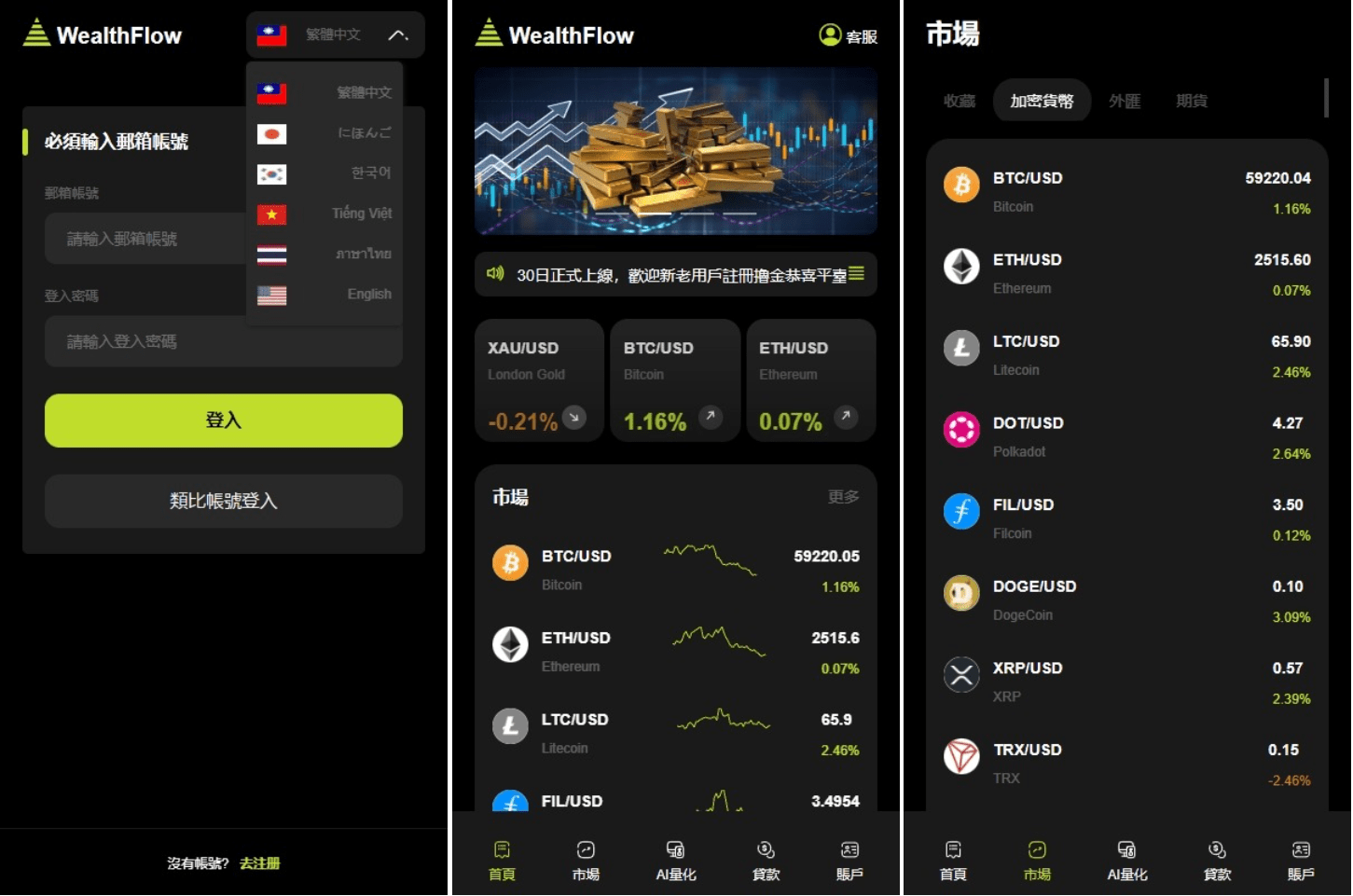 WealthFlow交易所源码/模拟账号前端uniapp编译后/后端php-虾蛋免费源码网论坛